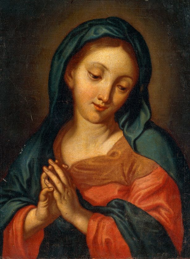 615x838 Has The Virgin Mary Just Appeared To Churchgoers In Time - Virgin Mary Painting