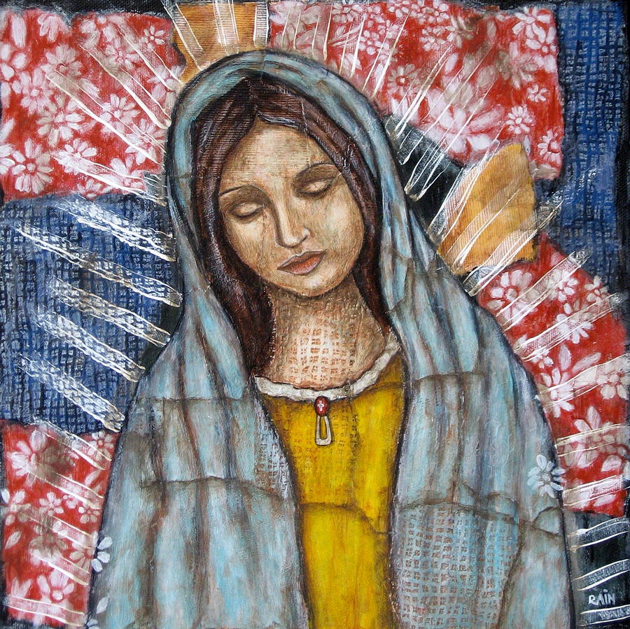900x899 Our Lady Of Guadalupe Painting By Rain Ririn - Virgin Of Guadalupe Painting