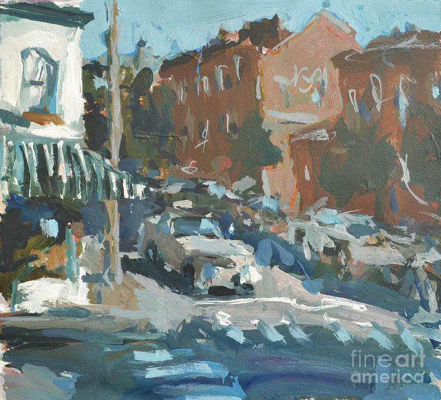900x817 Original Contemporary Urban Painting Featuring Richmond Virginia - Virginia Painting