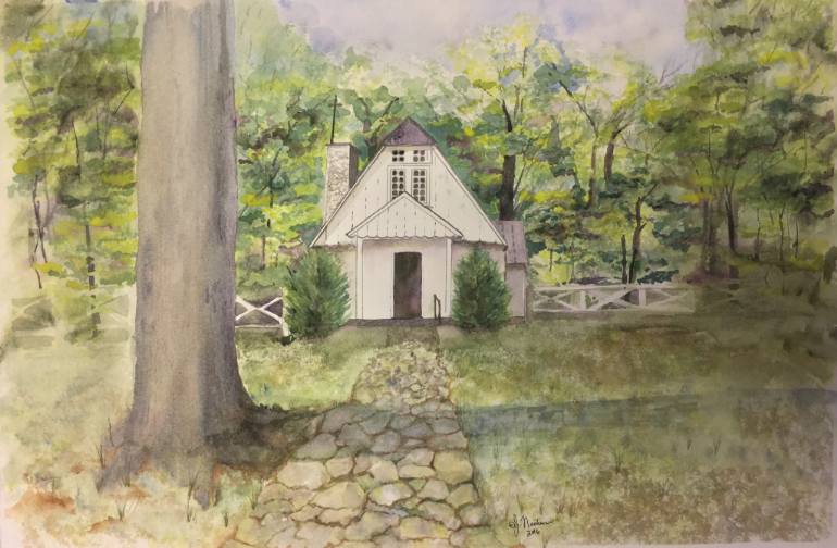770x504 Saatchi Art All Saints Chapel, Stony Point, Virginia Painting By - Virginia Painting