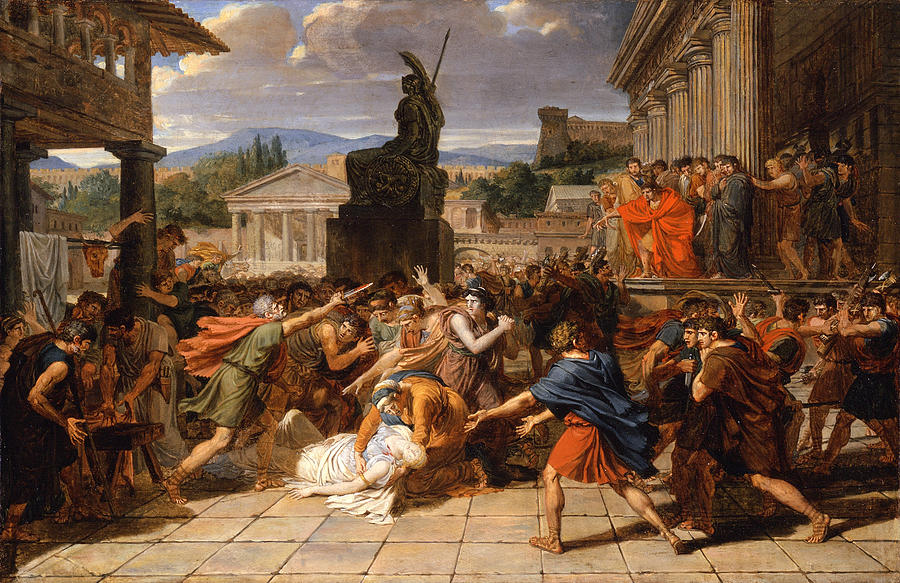 900x583 The Death Of Virginia Painting By Guillaume Guillon Lethiere - Virginia Painting