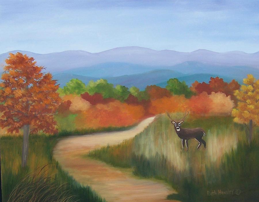 900x700 Autumn In Blue Ridge Mountains Virginia Painting By Ruth Housley - Virginia Painting