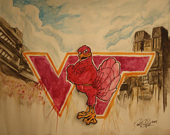 340x270 V Tech Etsy - Virginia Tech Painting