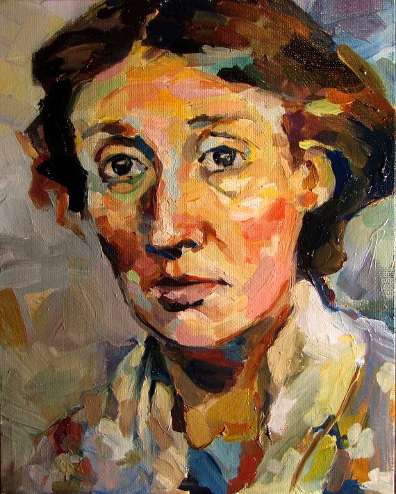 570x710 Virginia Woolf Oil Painting 8 X 10 By Bottleofsuze On Etsy - Virginia Woolf Painting