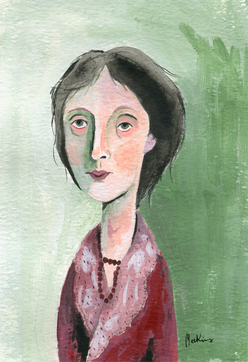 487x709 Virginia Woolf Portrait - Virginia Woolf Painting