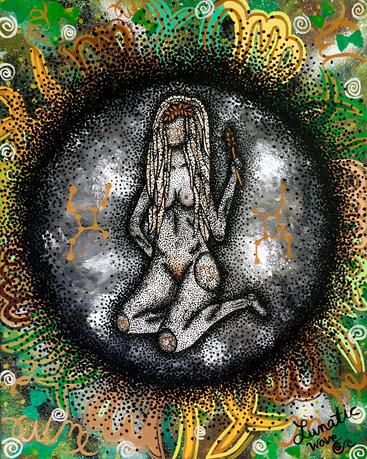 1281x1600 Virgo Original Painting Lunatic Wave - Virgo Painting