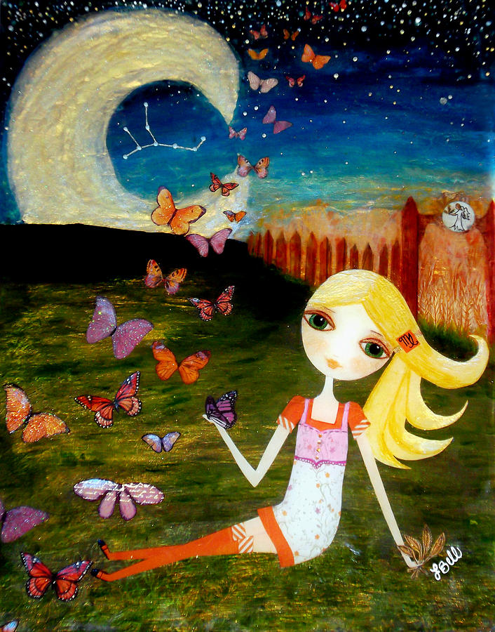 706x900 Zodiac Virgo Painting By Laura Bell - Virgo Painting