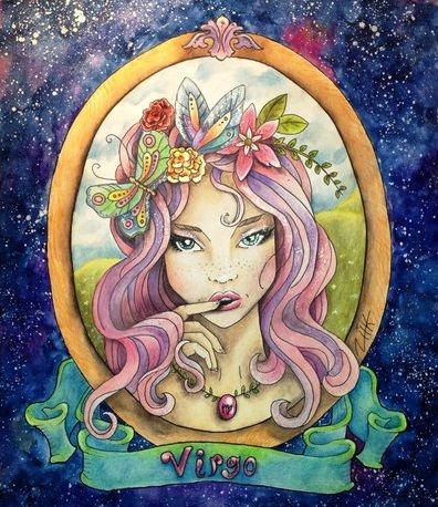 396x458 Lovely Virgo Virgo Zodiac And Virgo Quotes - Virgo Painting