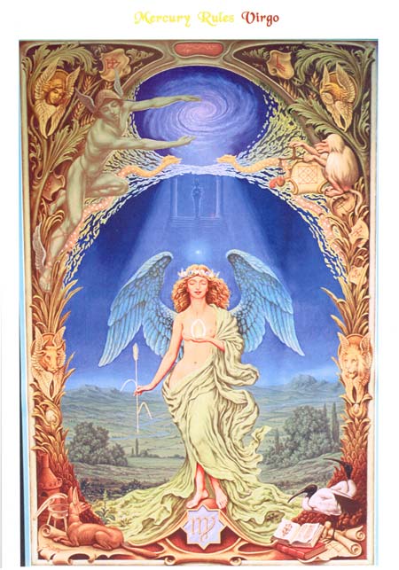 450x643 Johfra Bosschart Virgo Mercury, Thoth And Osiris Discriminating - Virgo Painting