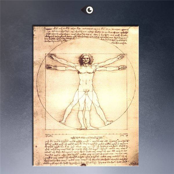 600x600 Leonardo Da Vinci Vitruvian Man,c.1492 Print Canvas Wall Art Print - Vitruvian Man Painting