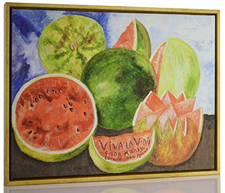 463x396 Framed Frida Kahlo Giclee Canvas Print Paintings - Viva La Vida Painting