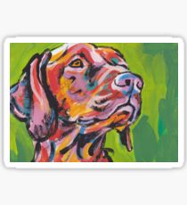 210x230 Vizsla Painting Amp Mixed Media Stickers Redbubble - Vizsla Painting