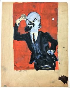237x300 Cuban Art. Caricature Of Vladimir Lenin By Juan David, 1969 - Vladimir Lenin Painting