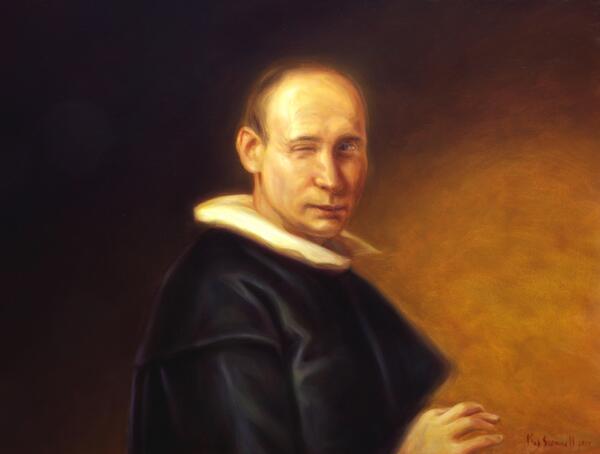 600x454 Petri Krohn On Twitter - Vladimir Putin Painting