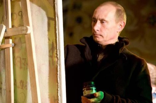 500x332 Russian President Vladimir Putin Painting - Vladimir Putin Painting