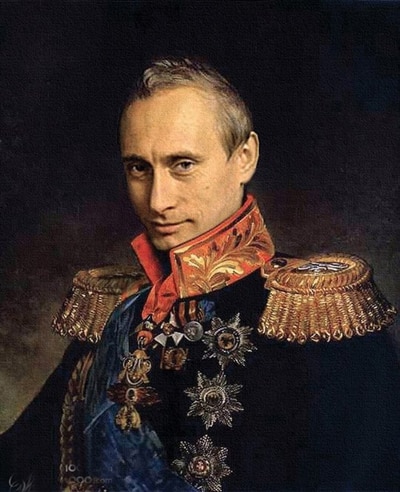 400x492 Top Original Art Oil Painting President Of Russia Vladimir Putin - Vladimir Putin Painting