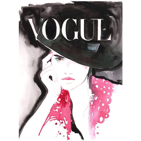 600x600 Original Painting, Vogue Cover Art, Vogue Watercolor, Watercolour - Vogue Painting