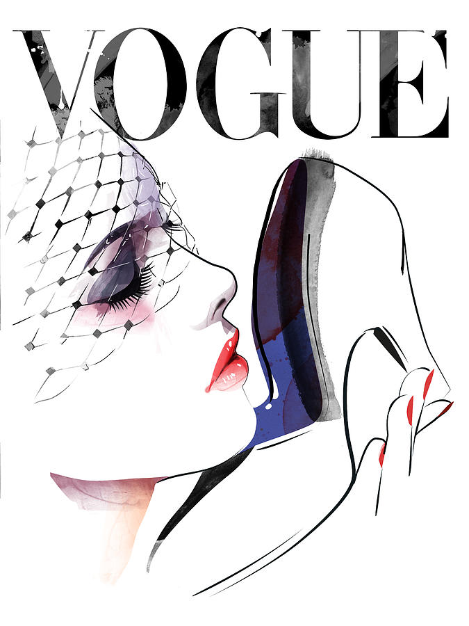 675x900 Vogue Fashion Painting Painting By Unique Drawing - Vogue Painting