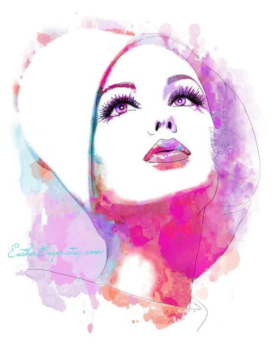 553x717 Fashion Illustration By Esther Bayer Colorful, Hat, Art - Vogue Painting