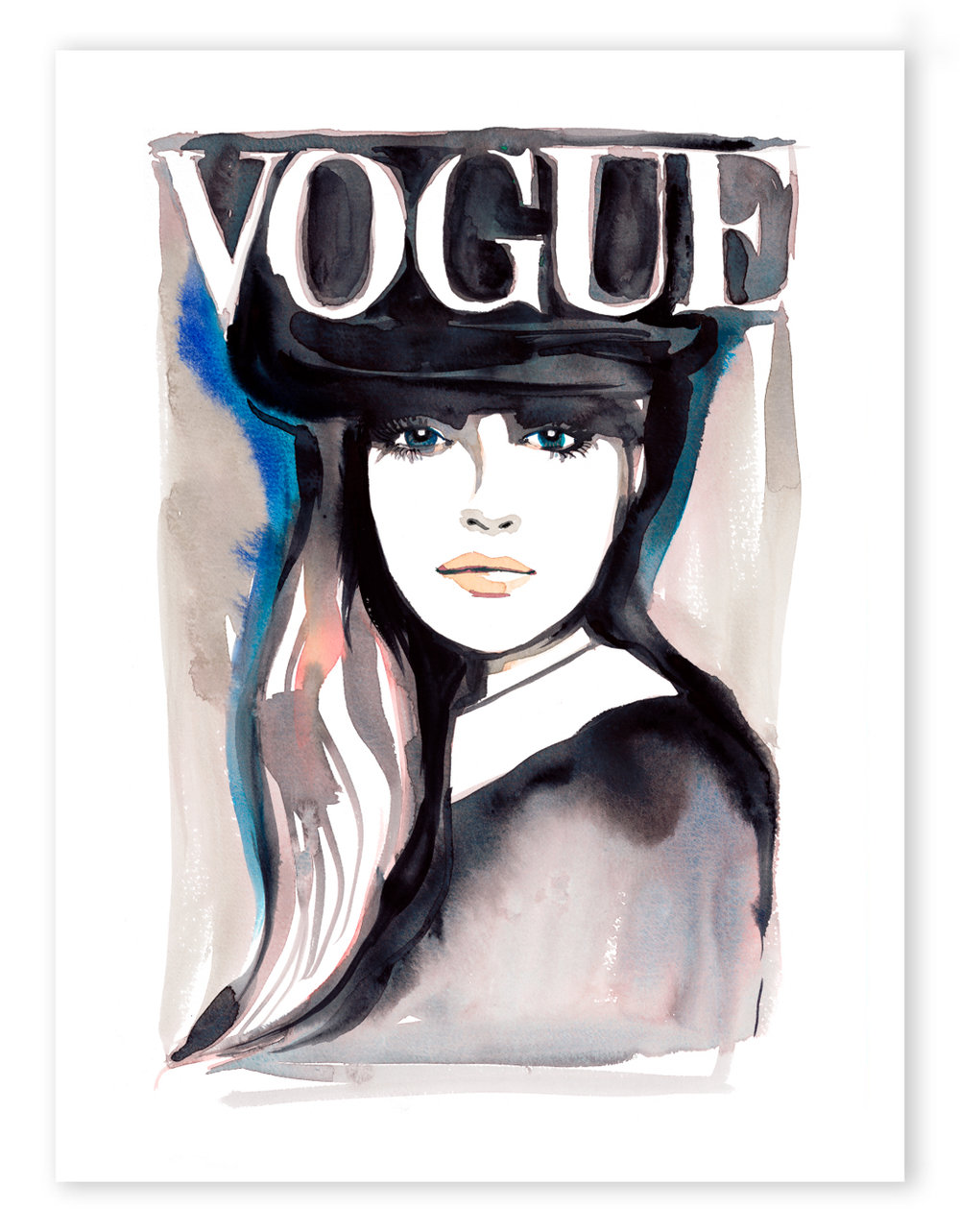 1000x1283 Fashion Painting Art Of Marina - Vogue Painting