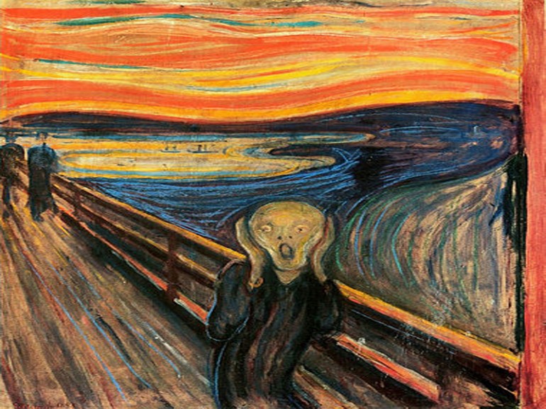 770x577 Was There A Real Volcanic Eruption In The Scream By Edvard Munch - Volcano Eruption Painting