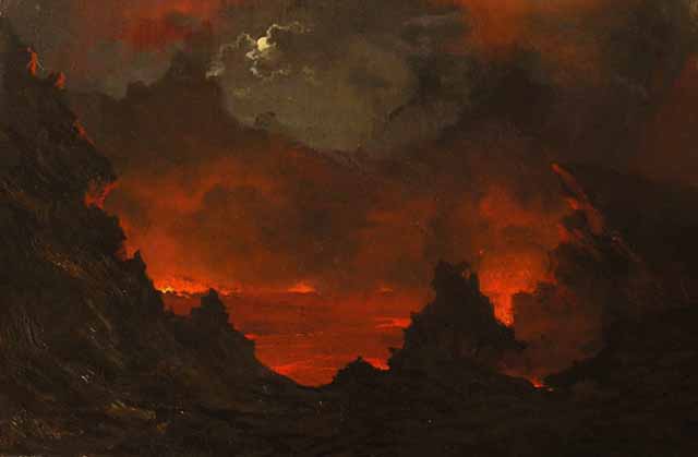640x419 Jules Tavernier, The Volcano Artist - Volcano Painting