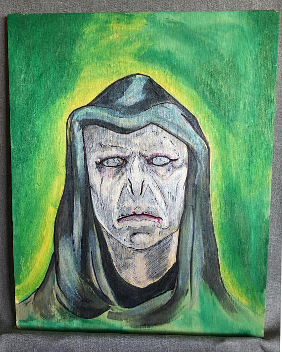 570x712 Reptilian Man Voldemort Acrylic Painting - Voldemort Painting