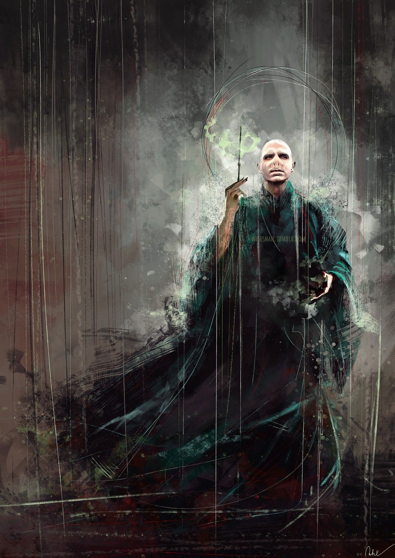 1280x1810 Harry Potter Harry Potter - Voldemort Painting