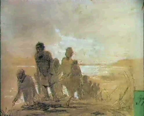 496x400 Preparatory Sketch For The Volga Boatmen By Ilya Repin On Artnet - Volga Boatmen Painting