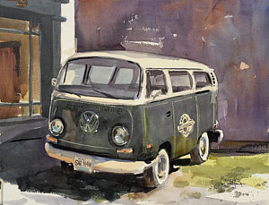 300x229 Volkswagen Paintings Fine Art America - Volkswagen Painting