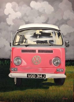 257x350 Artfido Buy Art Online Vintage Volkswagen Car Painting - Volkswagen Painting