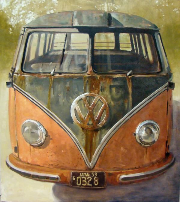 600x673 8 Best Volkswagen Images On Watercolors, Cars And Draw - Volkswagen Painting