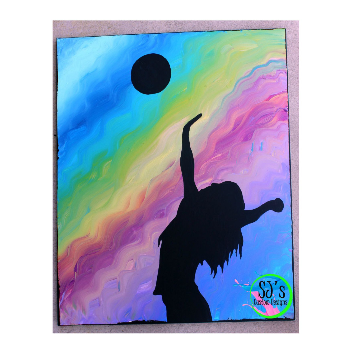 1500x1500 Sports Room Decor Sports Painting Volleyball Decor - Volleyball Painting