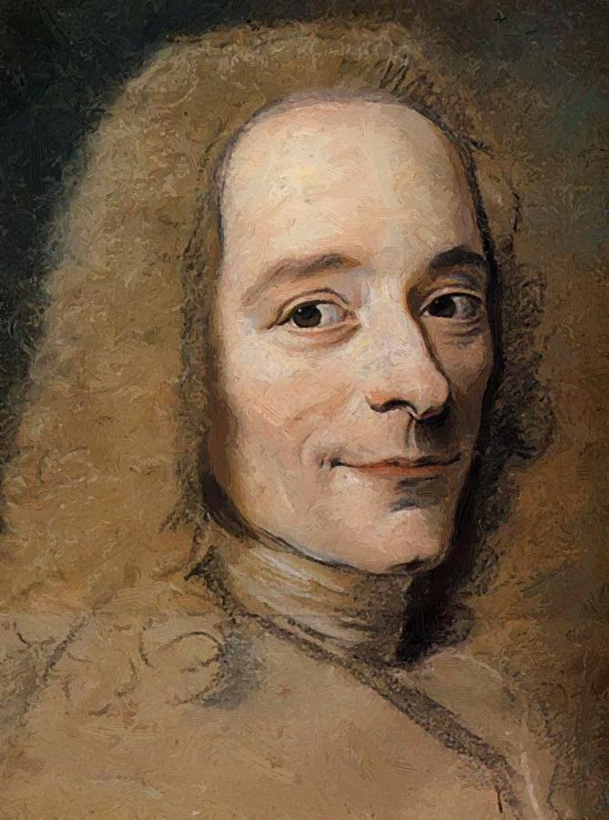 669x900 Preparation To The Portrait Of Voltaire Painting By La Tour - Voltaire Painting