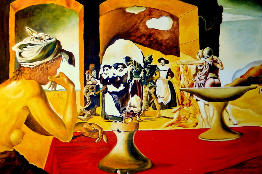 900x599 Slave Market With The Invisible Bust Of Voltaire Painting By - Voltaire Painting