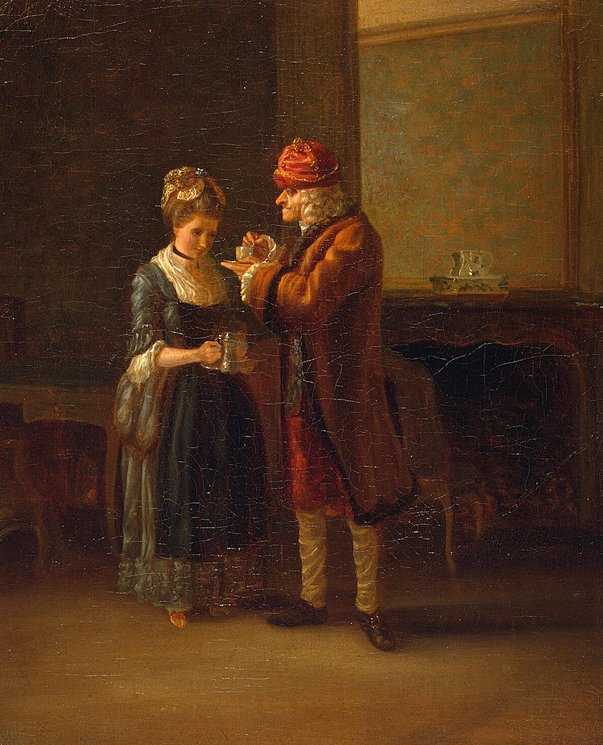 603x745 Voltaire's Breakfast - Voltaire Painting