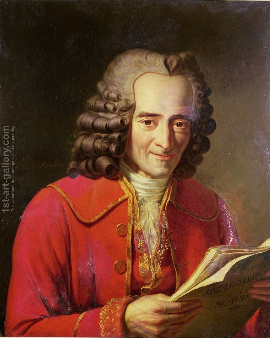 923x1153 Voltaire 1694 1778 Reading Lagent Litteraire, 1811 Jacques - Voltaire Painting