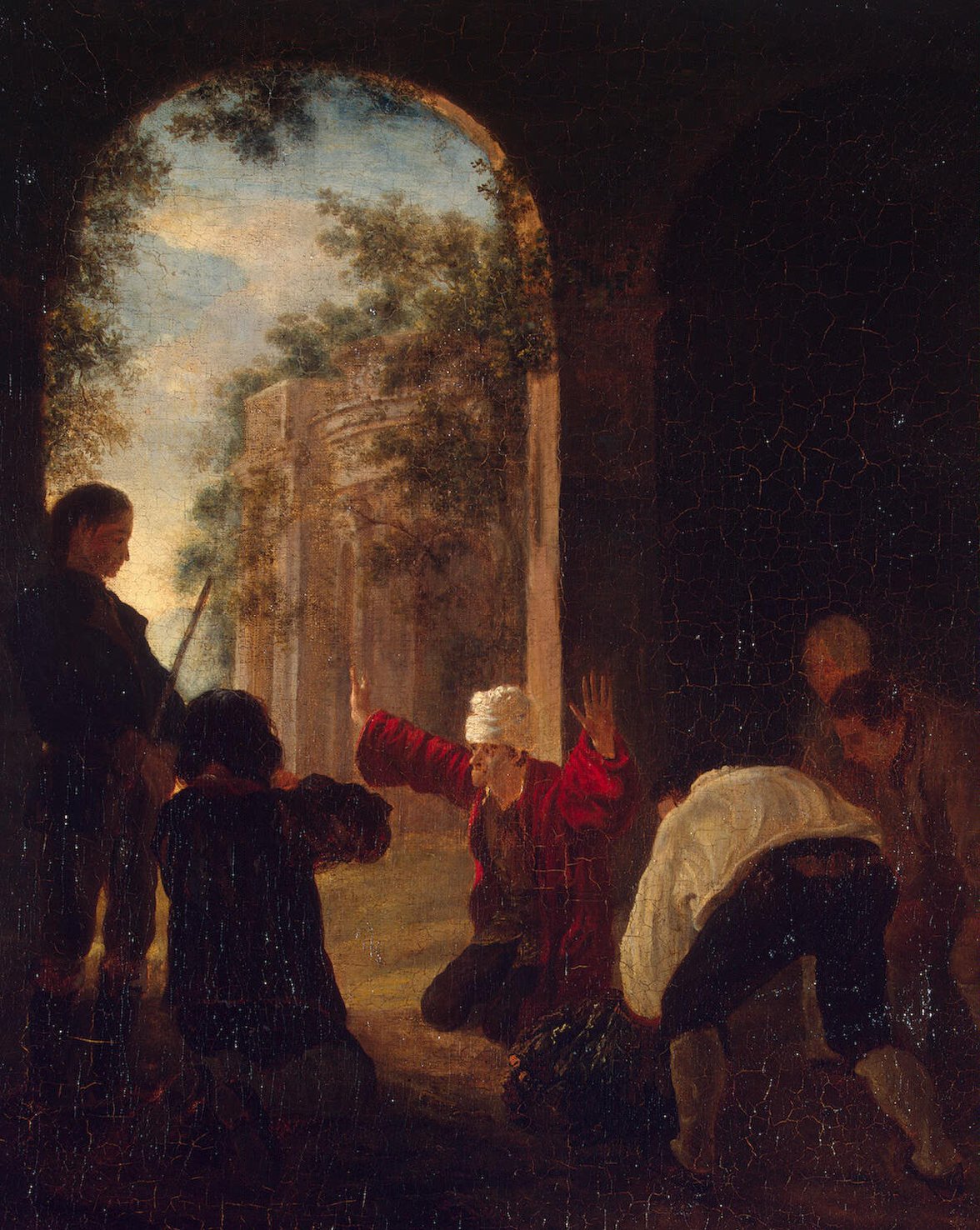 1176x1476 Voltaire On The Theatre Scene Painting Huber Jean Oil Paintings - Voltaire Painting