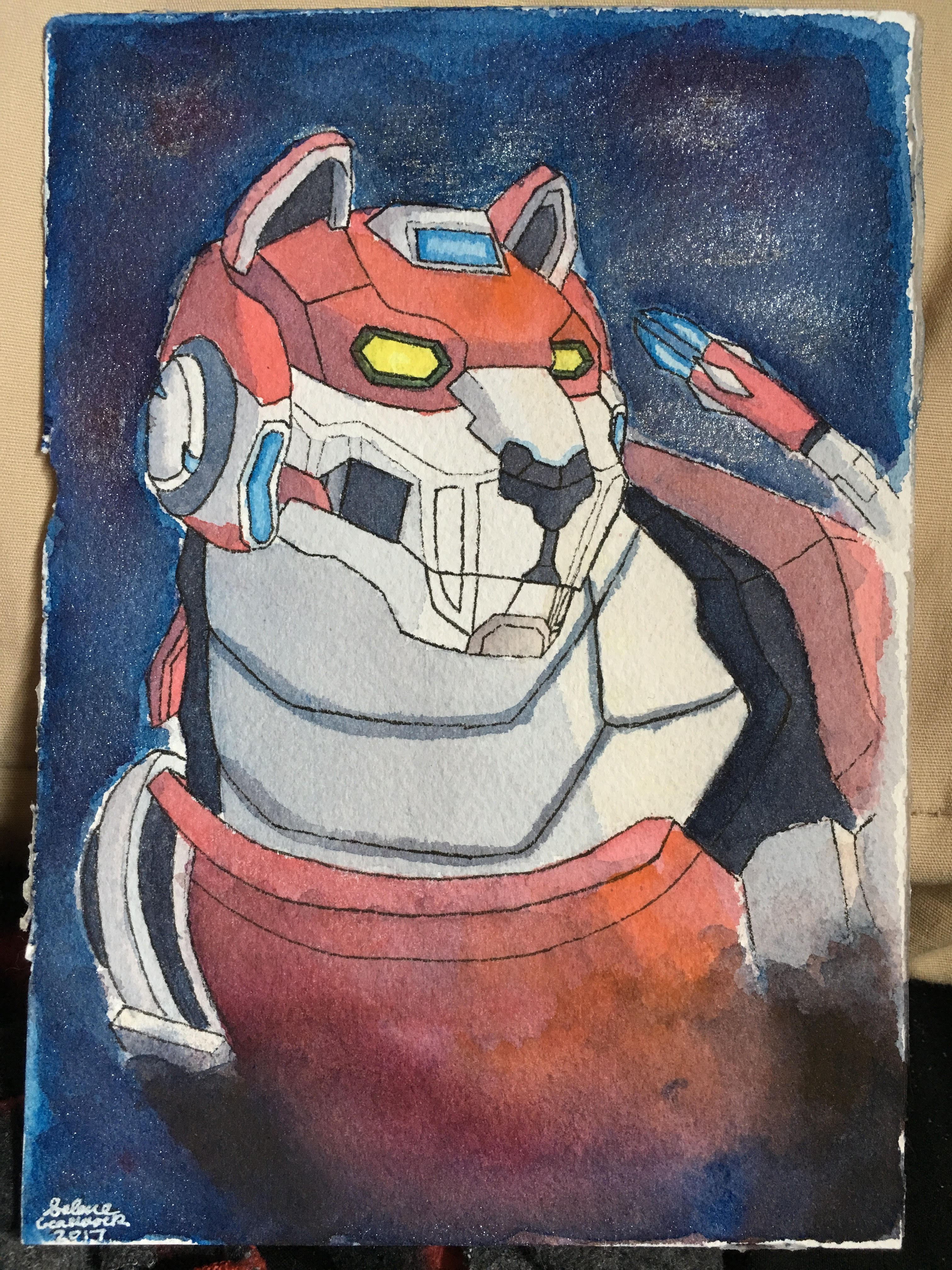 3024x4032 Voltron Red Lion By Rosesarentread On Newgrounds - Voltron Painting