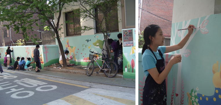 762x363 Wall Painting Volunteer Work Of Drawing Yunjinlee - Volunteer Painting