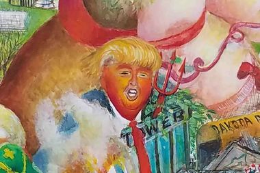 380x253 Painting - Vomit Painting