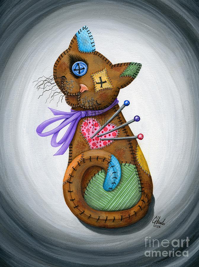 672x900 Voodoo Cat Doll - Voodoo Doll Painting