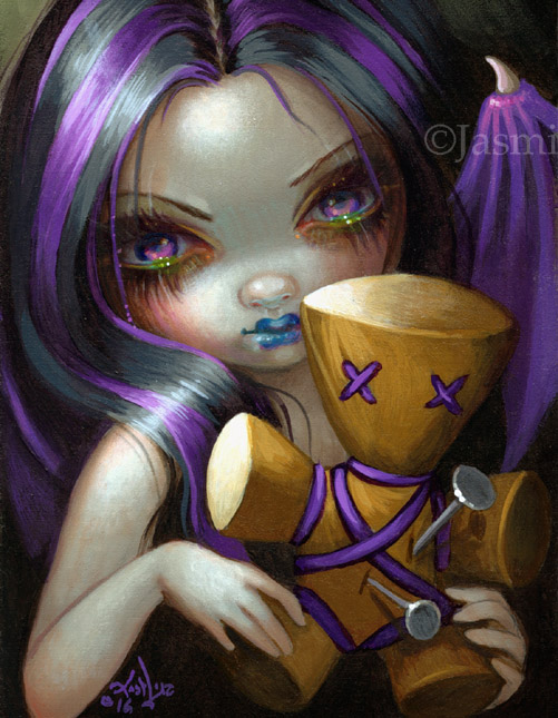 501x645 Voodoo Fairy Set Of Fairy Voodoo Doll Prints - Voodoo Doll Painting