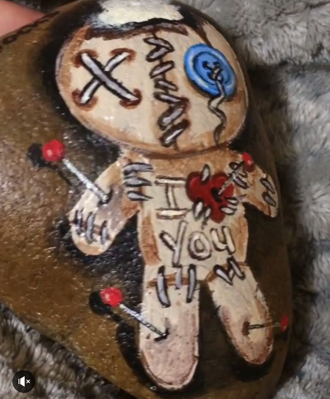 1125x1360 Voodoo Doll Painted Rock Rock Painting Ideas - Voodoo Doll Painting