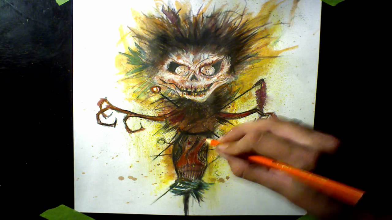1280x720 Creepy Voodoo Doll Speed Drawing Painting - Voodoo Doll Painting