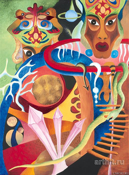 517x700 Abstract Paintings Abstract Art Look Into The Voodoo`s - Voodoo Painting