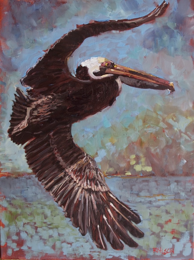 745x1000 Voodoo Pelican By Artist Rick Nilson, - Voodoo Painting