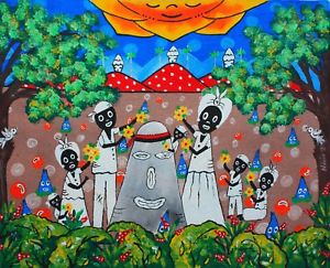 300x243 Ellegua Santeria (Voodoo) Painting By Nivia From Muraleando, Cuba - Voodoo Painting
