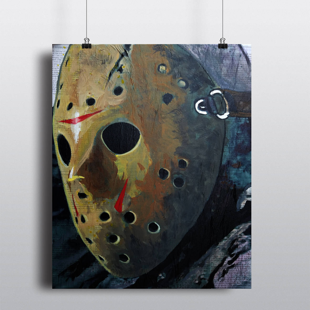 1300x1300 Jason Voorhees Fine Art Print - Voorhees Painting