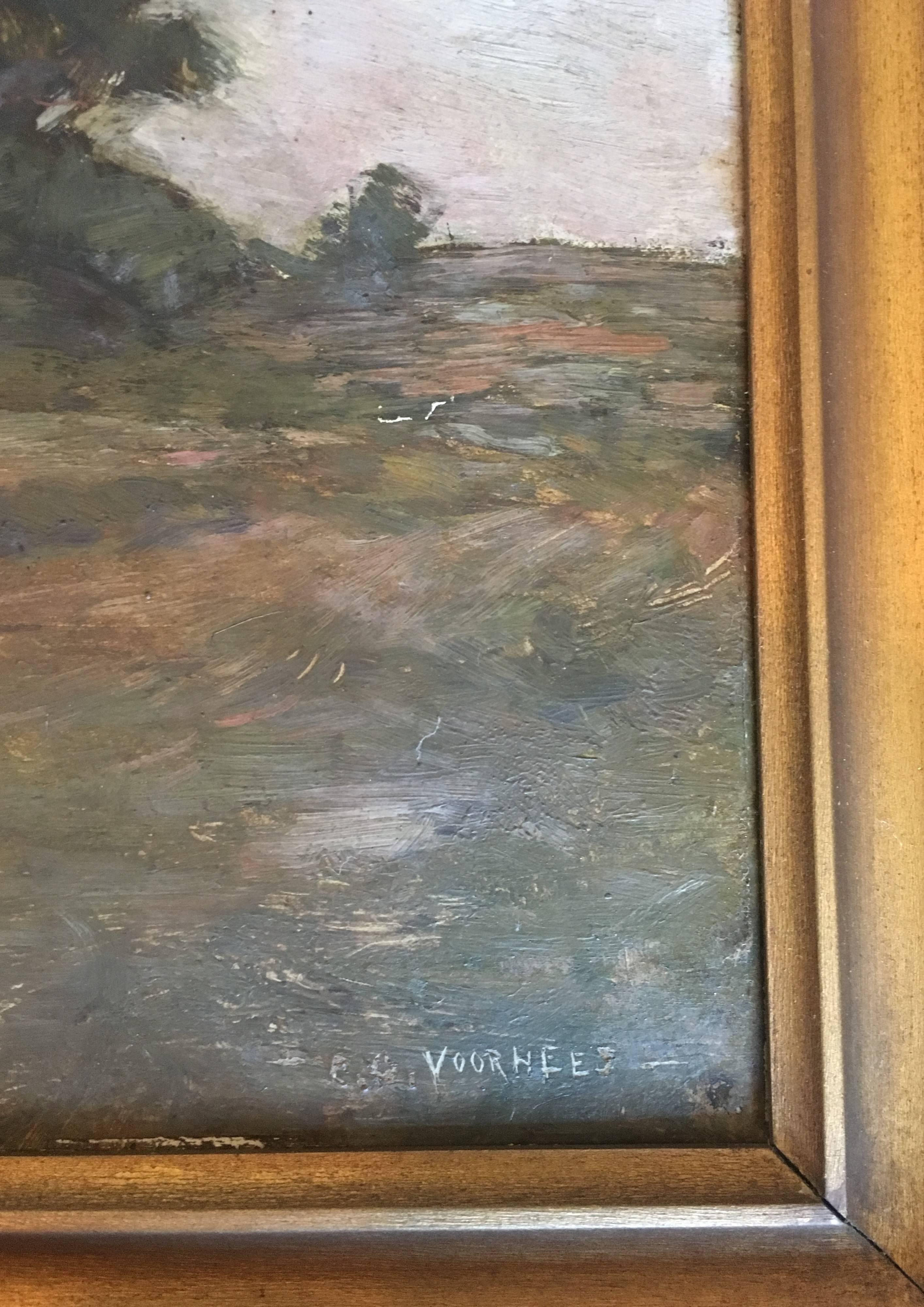 2829x3999 Oil On Board Plein Air Landscape Painting By Clark G. Voorhees - Voorhees Painting